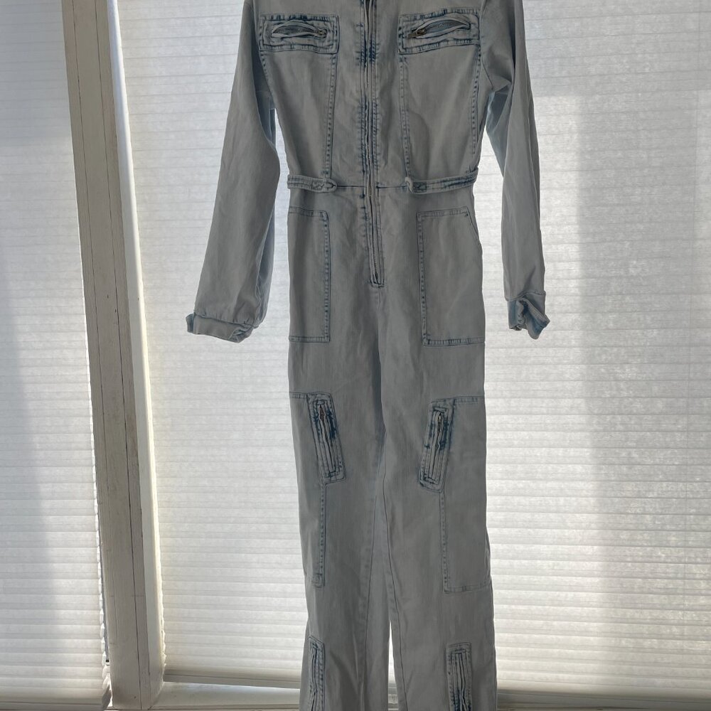 Rehab Lab Acid-Wash Denim Full Body Jumpsuit! L (fits M) - Picture 6 of 6